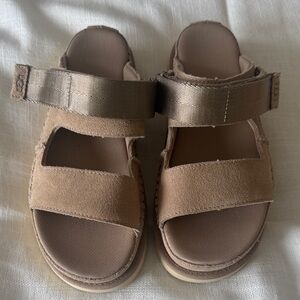 UGG Goldenstar Suede Tan Sandals